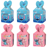 12/24/36/48pcs Disney Lilo & Stitch Candy Box Supplies For Kids Birthday Party Favors Gift Box Baby Shower Snack Candy Box Gifts