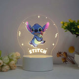 Disney Lilo & Stitch Cartoon Animation Peripheral Night Light Creative Children's Bedroom Decorative Table Lamp Christmas Gift