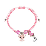 Disney Anime Figure Lilo & Stitch Charms Bracelet Set Cartoon Stitch Love Magnet Rope Chain Wristband Kids Toys Birthday Gift