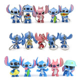 10pcs Disney Lilo Stitch Anime Figures Action Figura Keychains Pendent Ornament Dolls Collection Model Stitch Toys For Gift