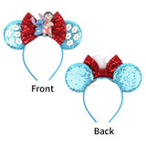 2024 Disneyland  Ears Headband Stitch  Hairband Girls Boys Festival Party Cosplay DIY Hair Accessories