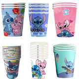 Disney Lilo and Stitch Birthday Party Supplies Disposable Tableware Paper Cup Stitch for Cup Boy Kids Girls Baby Shower Supplies