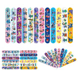 12pcs  Disney  Lilo &Stitch Slap Bracelets for Kids Colorful Bulk Wristbands Birthday Party Decoration Girls Boys Party Gifts