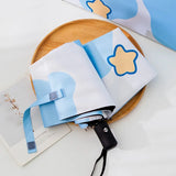 Disney Stitch Sunumbrella Cartoon Lilo & Stitch Umbrella UV Protection 3 Folding portable sunshade for women and children