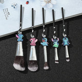 5pcs Stitch Anime Cosmetics Brushes Eyebrow Lip Smudge Loose Powder Cartoon Angel Scrump Makeup Brush Set Beauty Tool Gift