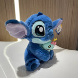 New Style  Disney Stitch with Scrump Plush Toy 25cm Anime Lilo&Stitch Sitting Stitch Soft Doll Children Toy