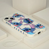 Stitch The Baby Disney Cover For Apple iPhone  Liquid Left Rope Phone Case