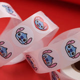 500pcs/Roll Disney Stitch Sealing Stickers Cute Cartoon Anime Lilo & Stitch Stickers Around Diy Decor Album Diary Label