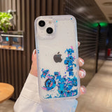 Disney Stitch  Luxury Quicksand Phone Case For iPhone Cover