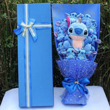 Disney Lilo Stitch Cartoon Flower Bouquet Plush Doll Stitch Graduation Bouquet Toy Valentine Birtdhay Wedding Party Gift